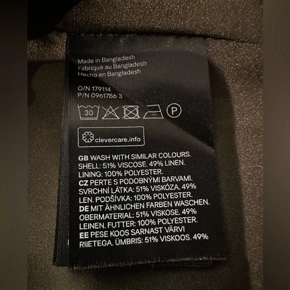 Linen Blend Faux Wrap Dress - Picture 4 of 7